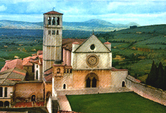 Visione aerea della Basilica di San Francesco